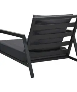 vidaXL Garden Sofa with Cushions Dark Grey Aluminium
