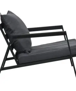 vidaXL 4 Piece Garden Lounge Set with Cushions Aluminium Dark Grey