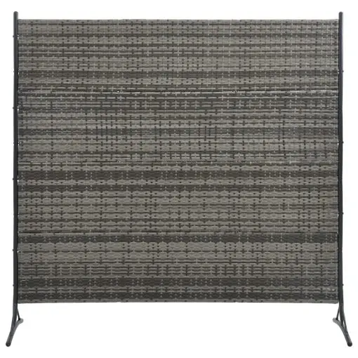 vidaXL Room Divider Poly Rattan Anthracite 175×180 cm