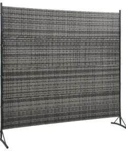 vidaXL Room Divider Poly Rattan Anthracite 175×180 cm