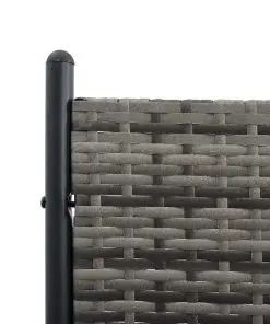 vidaXL Room Divider Poly Rattan Anthracite 175×180 cm