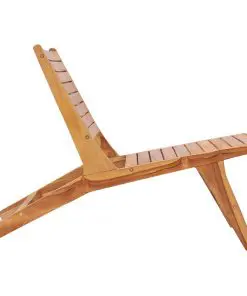 vidaXL Garden Chair with Footrest Solid Teak Wood
