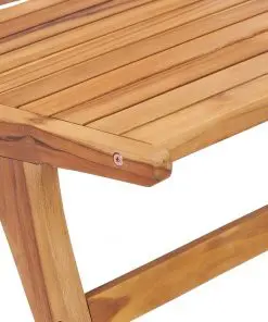 vidaXL Garden Chair with Footrest Solid Teak Wood