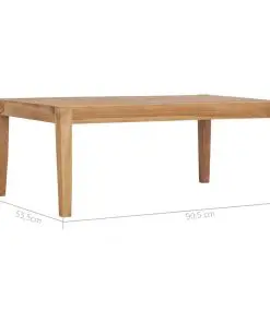 vidaXL Garden Table 90.5×55.5×30.5 cm Solid Teak Wood