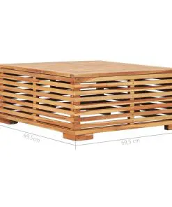 vidaXL Garden Table 69.5×69.5×31 cm Solid Teak Wood