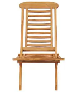 vidaXL Folding Garden Chairs Solid Teak Wood