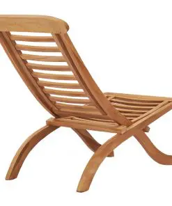 vidaXL Folding Garden Chairs Solid Teak Wood