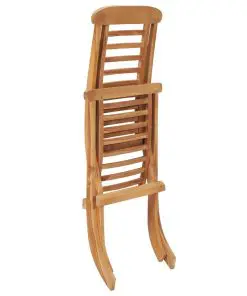 vidaXL Folding Garden Chairs Solid Teak Wood