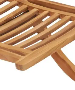 vidaXL Folding Garden Chairs Solid Teak Wood