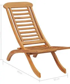 vidaXL Folding Garden Chairs Solid Teak Wood