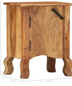 vidaXL Bedside Cabinet 40x30x50 cm Solid Sheesham Wood