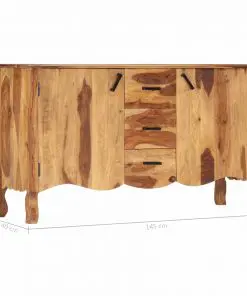 vidaXL Sideboard 145x40x80 cm Solid Sheesham Wood