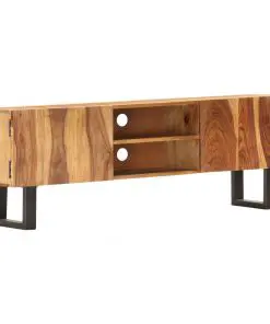 vidaXL TV Cabinet 130x30x47 cm Solid Acacia Wood