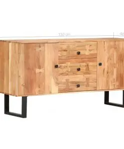 vidaXL Sideboard 150x40x75 cm Solid Acacia Wood