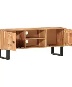 vidaXL TV Cabinet 118x30x45 cm Solid Acacia Wood