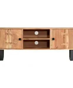 vidaXL TV Cabinet 118x30x45 cm Solid Acacia Wood