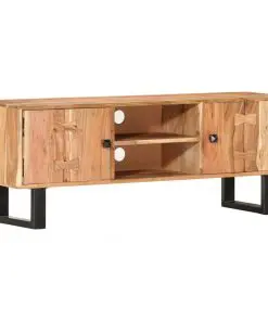vidaXL TV Cabinet 118x30x45 cm Solid Acacia Wood