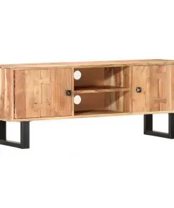 vidaXL TV Cabinet 118x30x45 cm Solid Acacia Wood