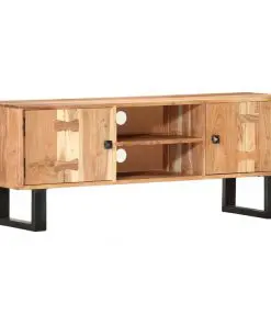 vidaXL TV Cabinet 118x30x45 cm Solid Acacia Wood