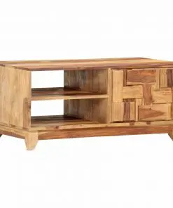 vidaXL TV Cabinet 90x45x40 cm Solid Sheesham Wood