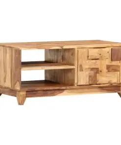 vidaXL TV Cabinet 90x45x40 cm Solid Sheesham Wood