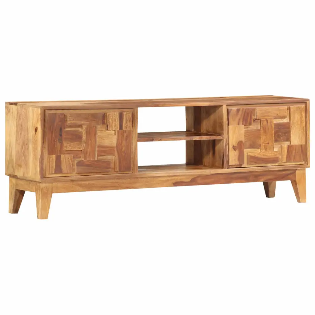 vidaXL TV Cabinet 130x30x45 cm Solid Sheesham Wood
