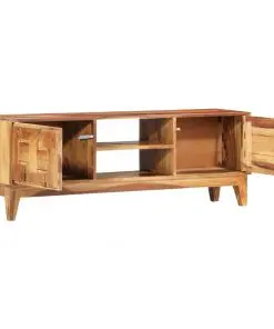 vidaXL TV Cabinet 130x30x45 cm Solid Sheesham Wood