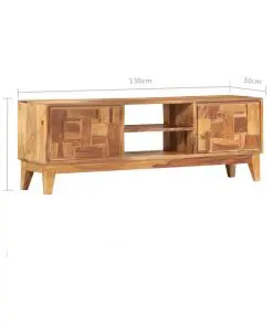 vidaXL TV Cabinet 130x30x45 cm Solid Sheesham Wood