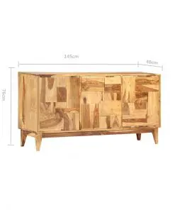 vidaXL Sideboard 145x40x76 cm Solid Sheesham Wood