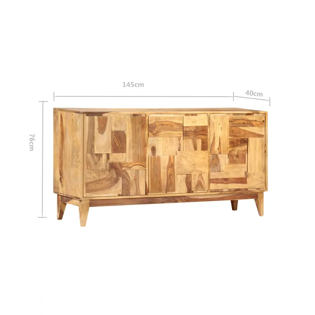vidaXL Sideboard 145x40x76 cm Solid Sheesham Wood