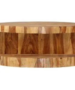 vidaXL Round Coffee Table 65×30 cm Solid Sheesham Wood