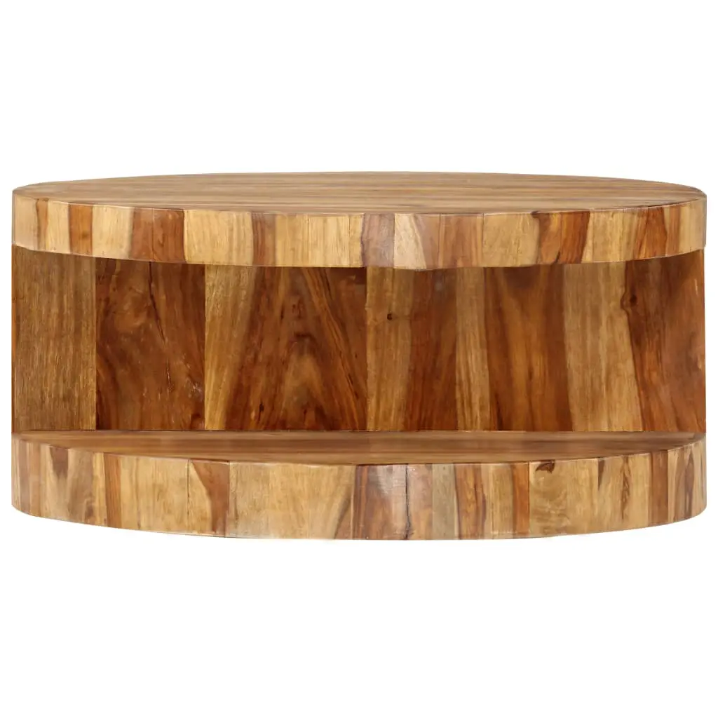 vidaXL Round Coffee Table 65×30 cm Solid Sheesham Wood