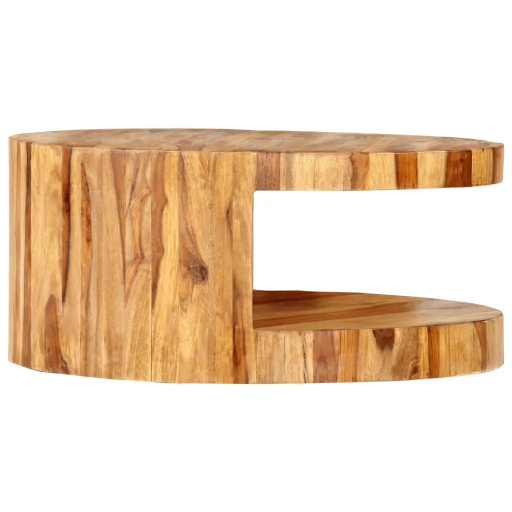 vidaXL Round Coffee Table 65×30 cm Solid Sheesham Wood