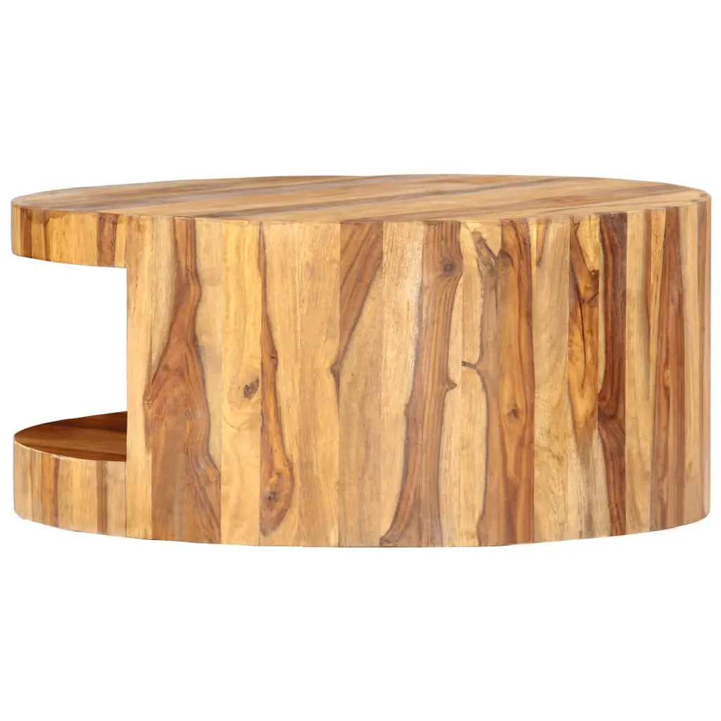 vidaXL Round Coffee Table 65×30 cm Solid Sheesham Wood