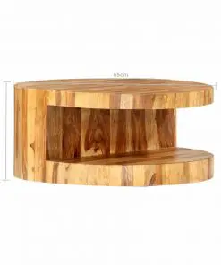 vidaXL Round Coffee Table 65×30 cm Solid Sheesham Wood