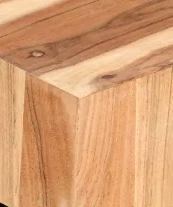 vidaXL Side Tables 2 pcs Solid Acacia Wood