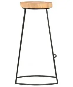 vidaXL Bar Stools 2 pcs Solid Acacia Wood