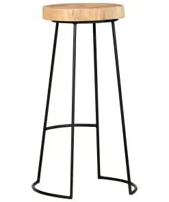 vidaXL Bar Stools 2 pcs Solid Acacia Wood