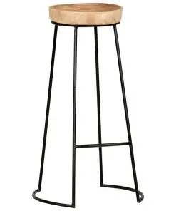 vidaXL Bar Stools 2 pcs Solid Acacia Wood