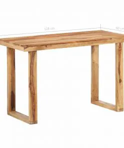 vidaXL Dining Table 118x60x76 cm Solid Sheesham Wood