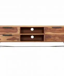 vidaXL TV Cabinet 140x28x47 cm Solid Sheesham Wood