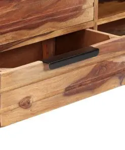 vidaXL TV Cabinet 140x28x47 cm Solid Sheesham Wood