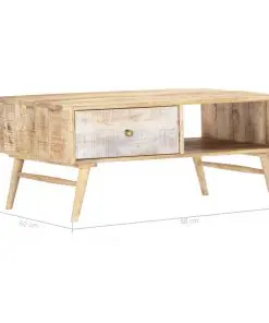 vidaXL Coffee Table 88x60x40 cm Solid Mango Wood
