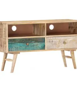 vidaXL TV Cabinet 88x30x50 cm Solid Mango Wood