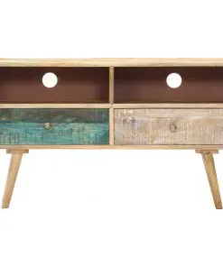 vidaXL TV Cabinet 88x30x50 cm Solid Mango Wood