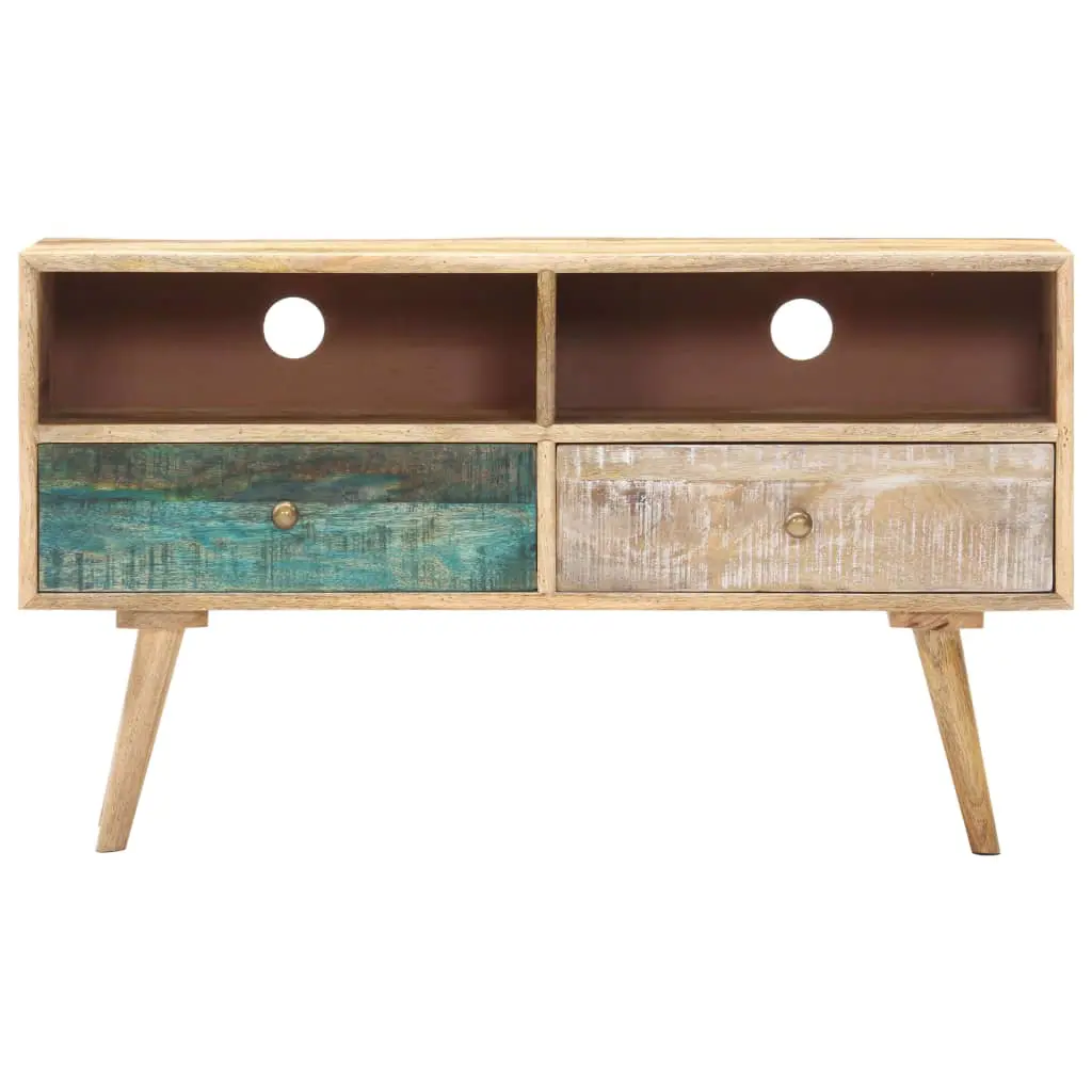 vidaXL TV Cabinet 88x30x50 cm Solid Mango Wood