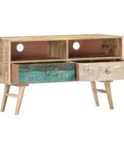 vidaXL TV Cabinet 88x30x50 cm Solid Mango Wood