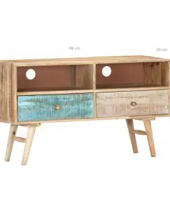 vidaXL TV Cabinet 88x30x50 cm Solid Mango Wood