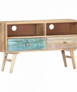 vidaXL TV Cabinet 88x30x50 cm Solid Mango Wood