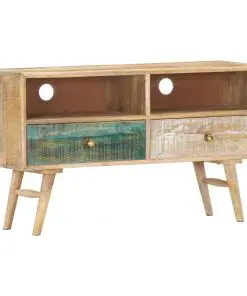 vidaXL TV Cabinet 88x30x50 cm Solid Mango Wood